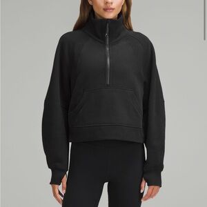 Black lululemon half zip funnel neck scuba great condition